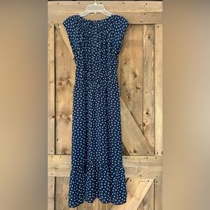 J Crew Mercantile Navy with White Dress Size S